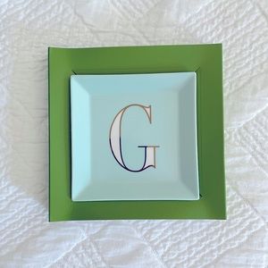 Kate Spade by Lenox Trinket Tray + G Initial